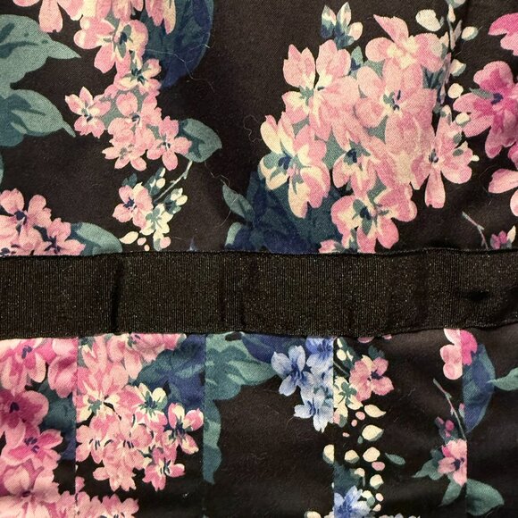 Talbots by RSVP,  black, floral with pockets and pleats. Size 12 - Picture 3 of 6